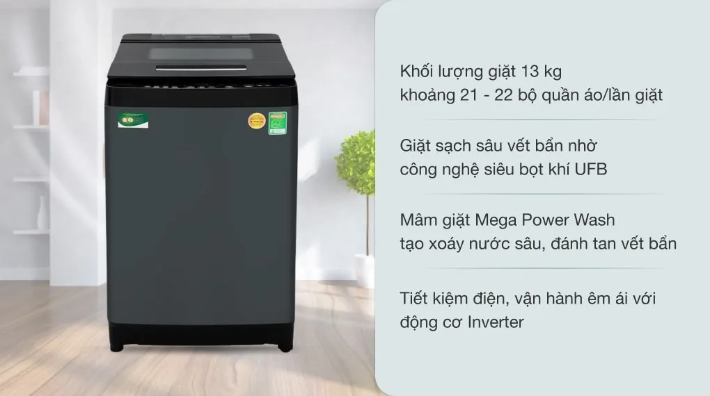 Máy giặt Toshiba Inverter 13 kg AW-DUJ1400GV KK Máy giặt Toshiba Inverter 13 kg AW-DUJ1400GV KK