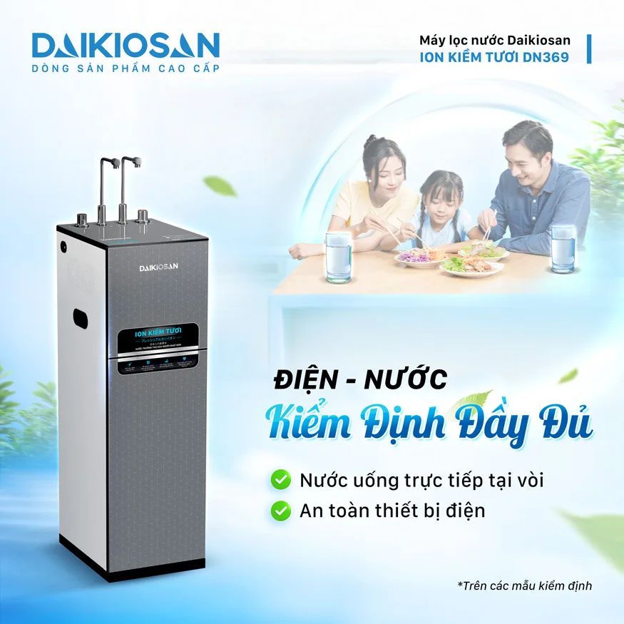 Máy lọc nước ion kiềm tươi được kiểm định nước uống trực tiếp