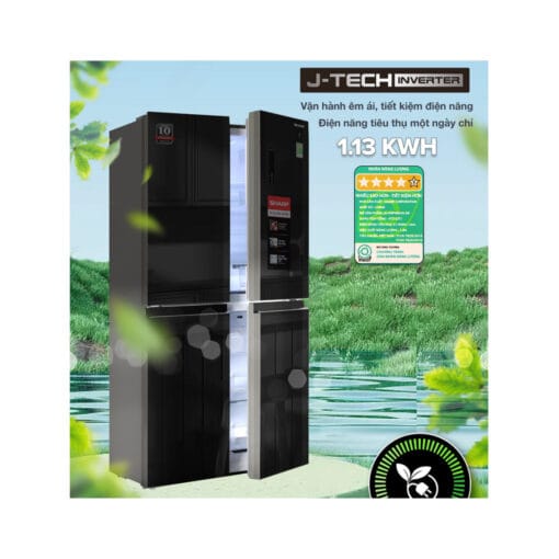 Tủ lạnh Sharp Inverter 401 lít SJ-FXP480VG-BK