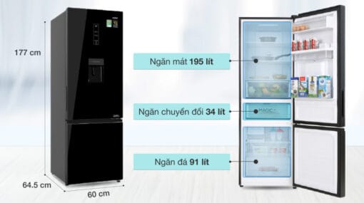 Tủ lạnh Aqua 320 lít inverter AQR B379MA WGB