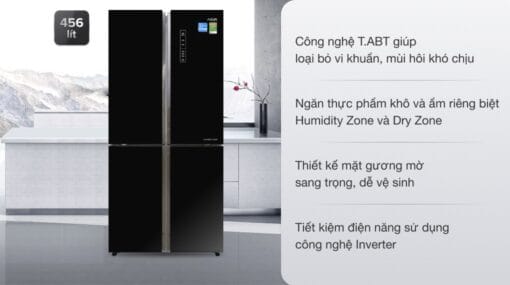 Tủ lạnh Aqua 456 lít inverter AQR IG525AM GB