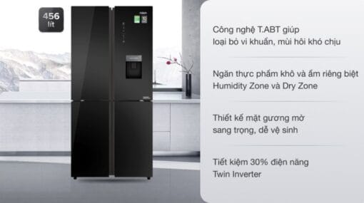 Tủ lạnh Aqua 456 lít inverter AQR IGW525EM GB