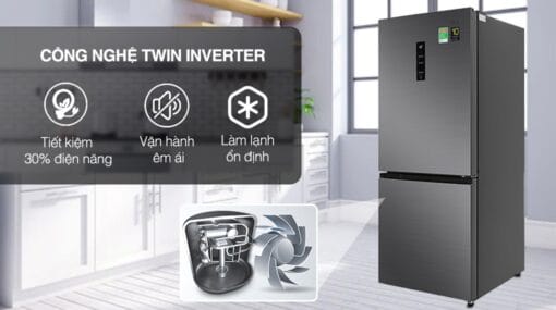 Tủ lạnh Aqua 260 lít inverter AQR B306MA HB