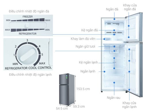 Tủ lạnh Casper 238 lít inverter RT-250VD