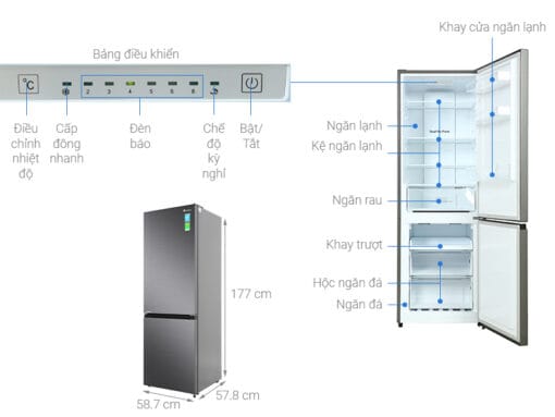 Tủ lạnh Casper 300 lít inverter RB-320VT