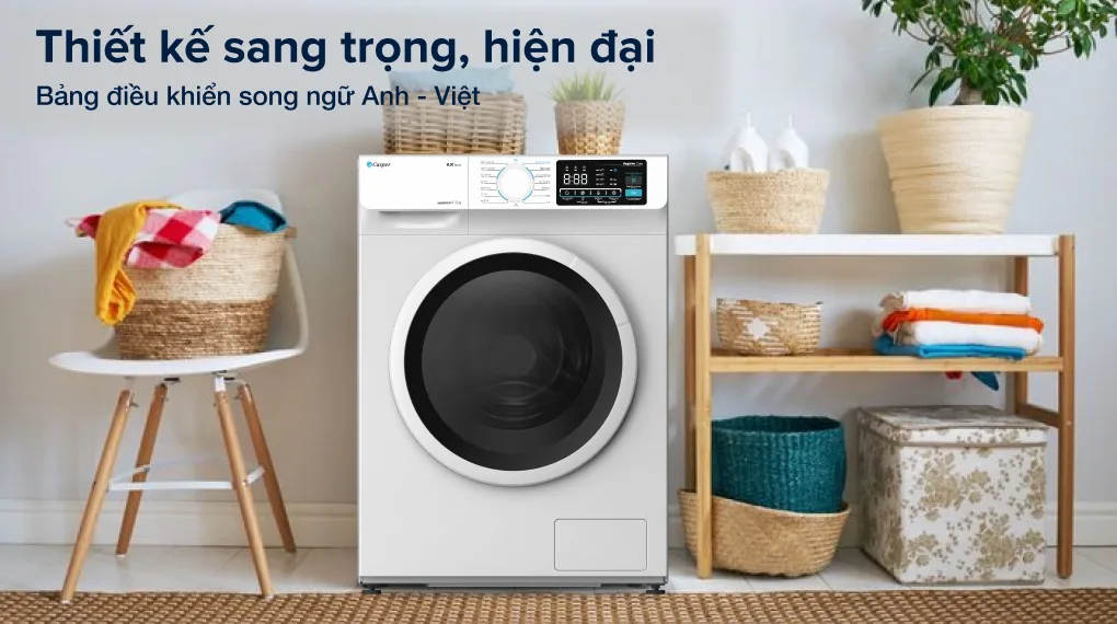 Máy giặt Casper inverter lồng ngang 9.5kg WF-95I140BWC Máy giặt Casper inverter lồng ngang 9.5kg WF-95I140BWC