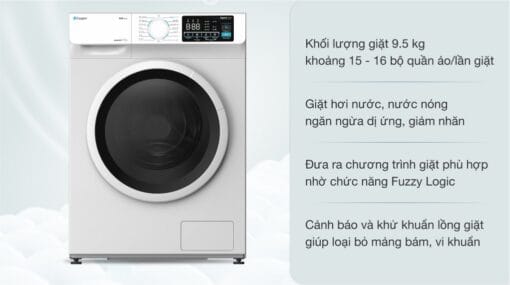 Máy giặt Casper inverter lồng ngang 9.5kg WF-95I140BWC