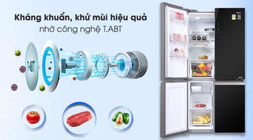 Tủ lạnh Aqua 533 lít inverter AQR IG636FM GB