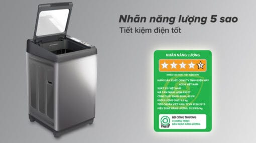 Máy giặt Aqua 9 kg lồng đứng AQW-F91GT.S