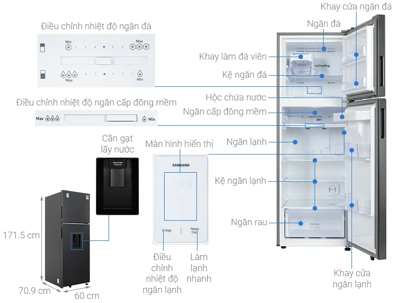 Tủ lạnh Samsung Inverter 345 lít RT35CG5544B1SV Tủ lạnh Samsung Inverter 345 lít RT35CG5544B1SV
