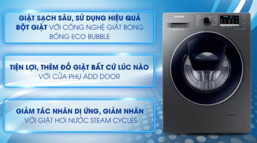 Máy giặt Samsung AddWash Inverter 8.5 kg WW85K54E0UX/SV