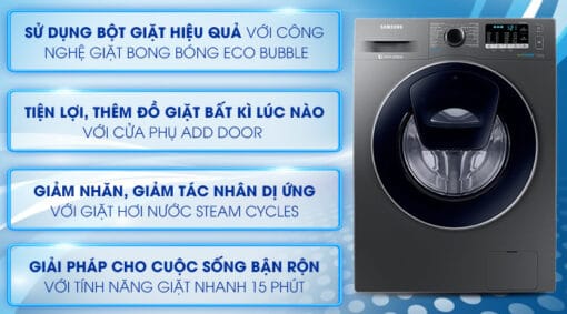 Máy giặt Samsung Addwash Inverter 9 kg WW90K54E0UX/SV