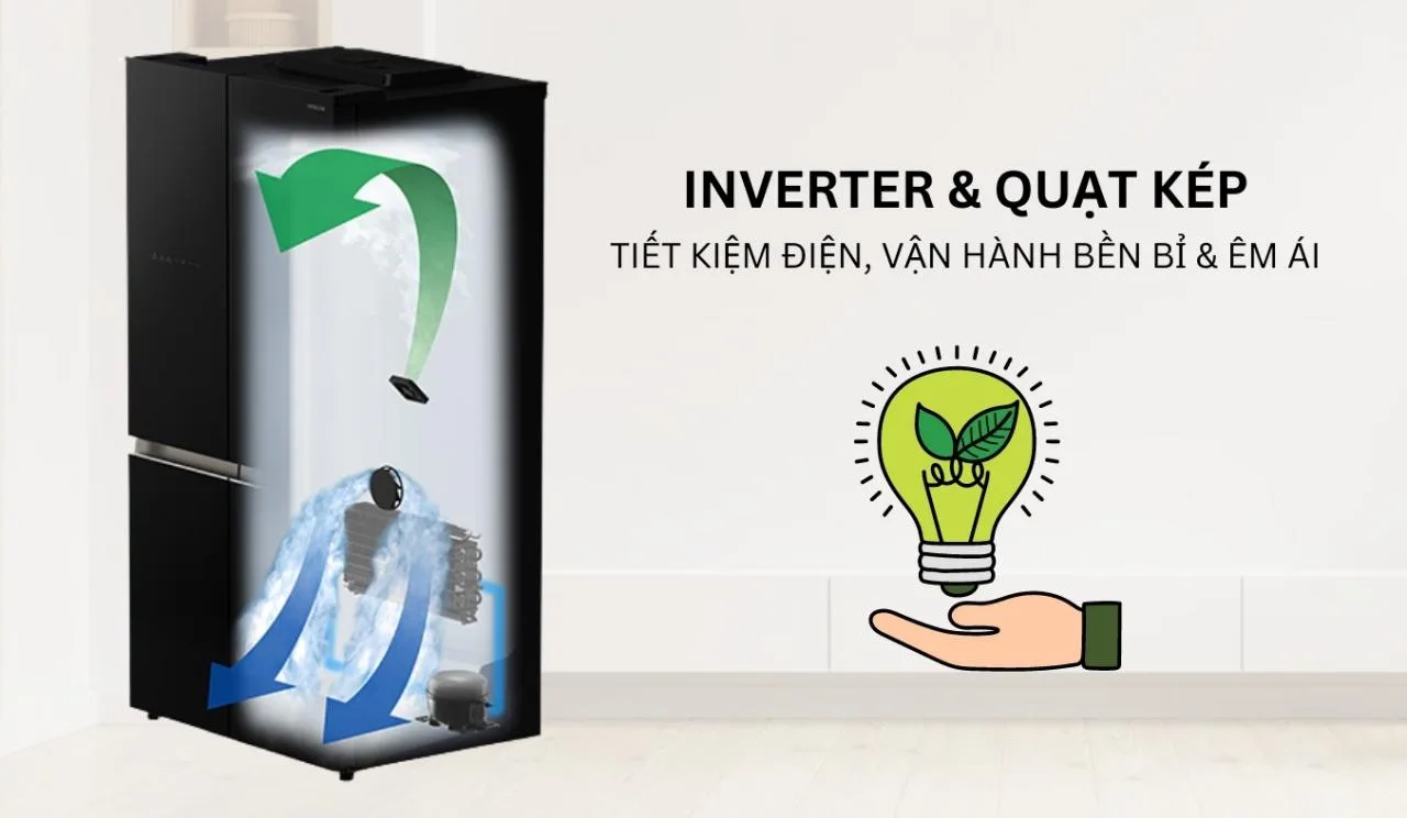 Tủ lạnh Hitachi R-WB700VGV2 Inverter 645 lít Tủ lạnh Hitachi R-WB700VGV2 Inverter 645 lít