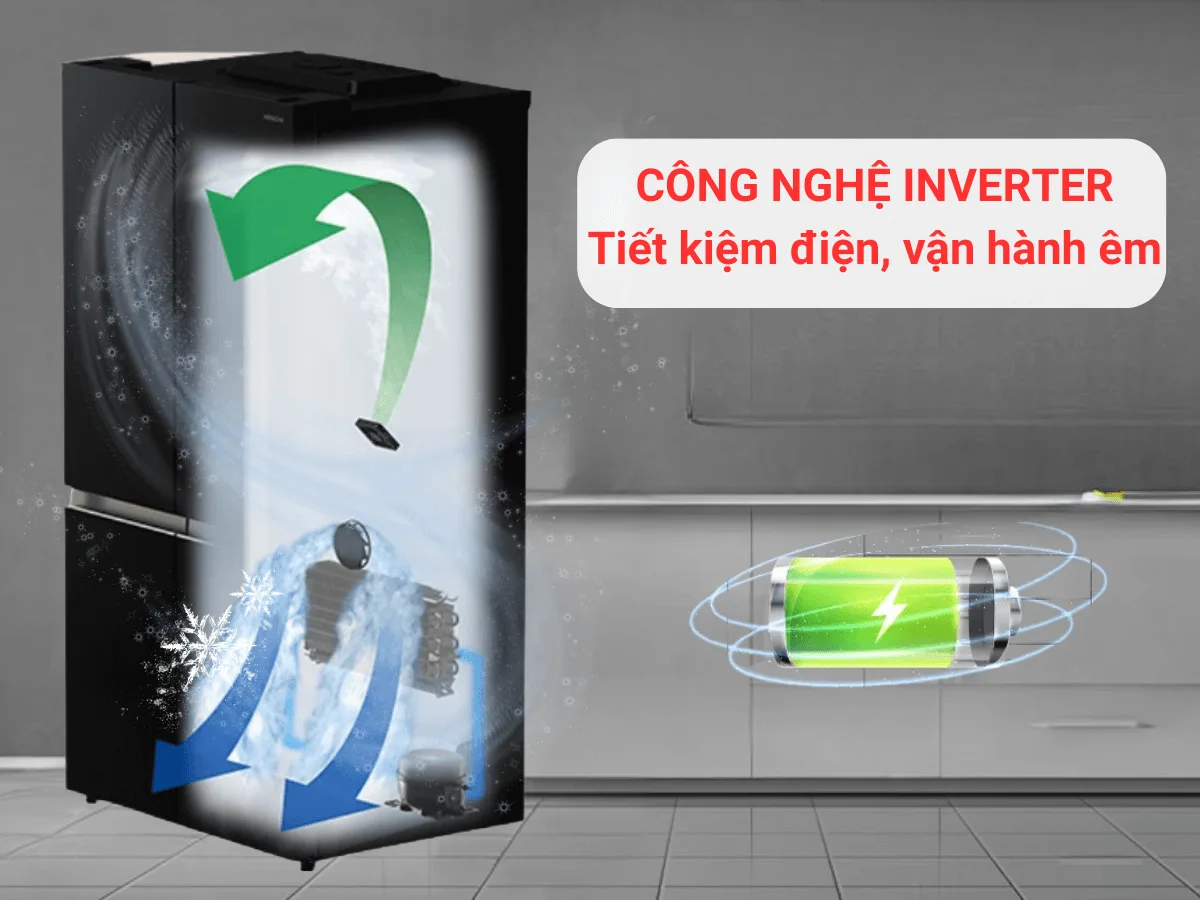 Tủ lạnh Hitachi R-WB700VGV2 Inverter 645 lít Tủ lạnh Hitachi R-WB700VGV2 Inverter 645 lít