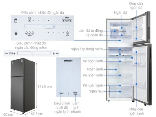 Tủ lạnh Samsung RT31CG5424B1 Inverter 305 lít