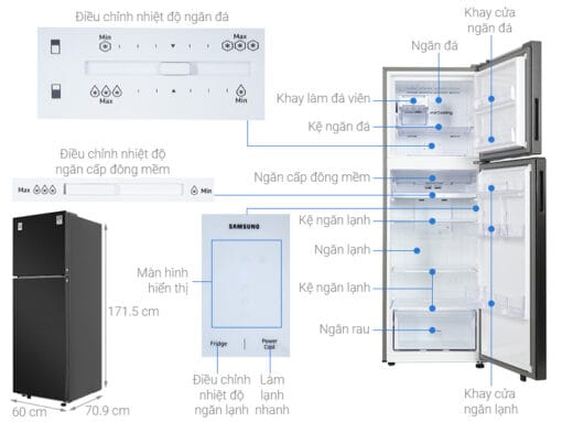 Tủ lạnh Samsung RT35CG5424B1SV Inverter 348 lít