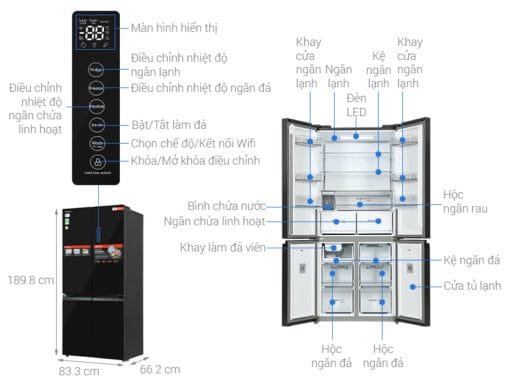 Tủ lạnh Toshiba Inverter 515 lít GR-RF665WIA-PGV(22)-XK Mới [2024]