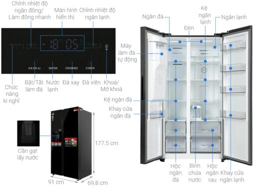 Tủ lạnh Toshiba GR-RS755WI-PGV(22)-XK Inverter 568 lít