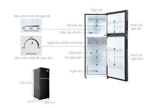 Tủ lạnh Aqua 245 lít inverter AQR T259FA PB