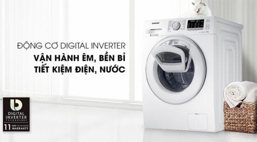 Máy giặt Samsung AddWash Inverter 8 kg WW80K52E0WW/SV